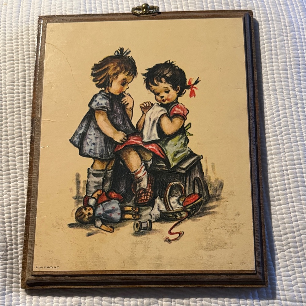 Charming Vintage-Style Wall Art with Children